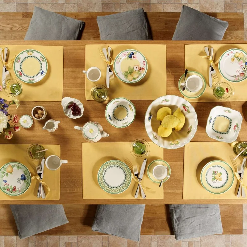 20.7 cm - French Garden Valence Piatto Dessert In Porcellana Premium - Set 6 Pz