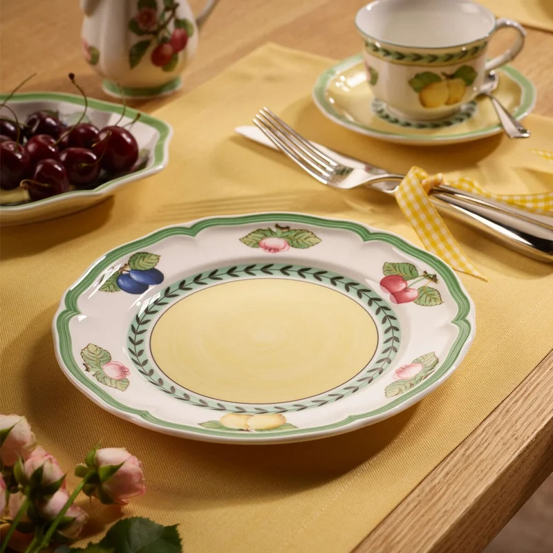 20.7 cm - French Garden Fleurence Piatto Dessert In Porcellana Premium - Set 6 Pz