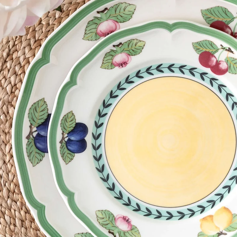 20.7 cm - French Garden Fleurence Piatto Dessert In Porcellana Premium - Set 6 Pz