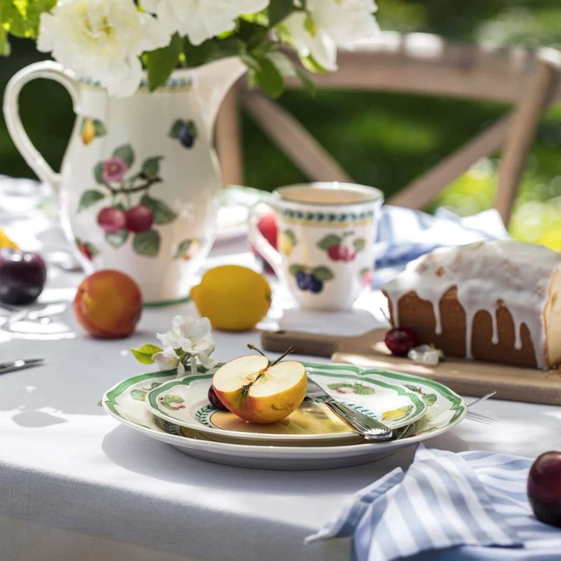 20.7 cm - French Garden Fleurence Piatto Dessert In Porcellana Premium - Set 6 Pz