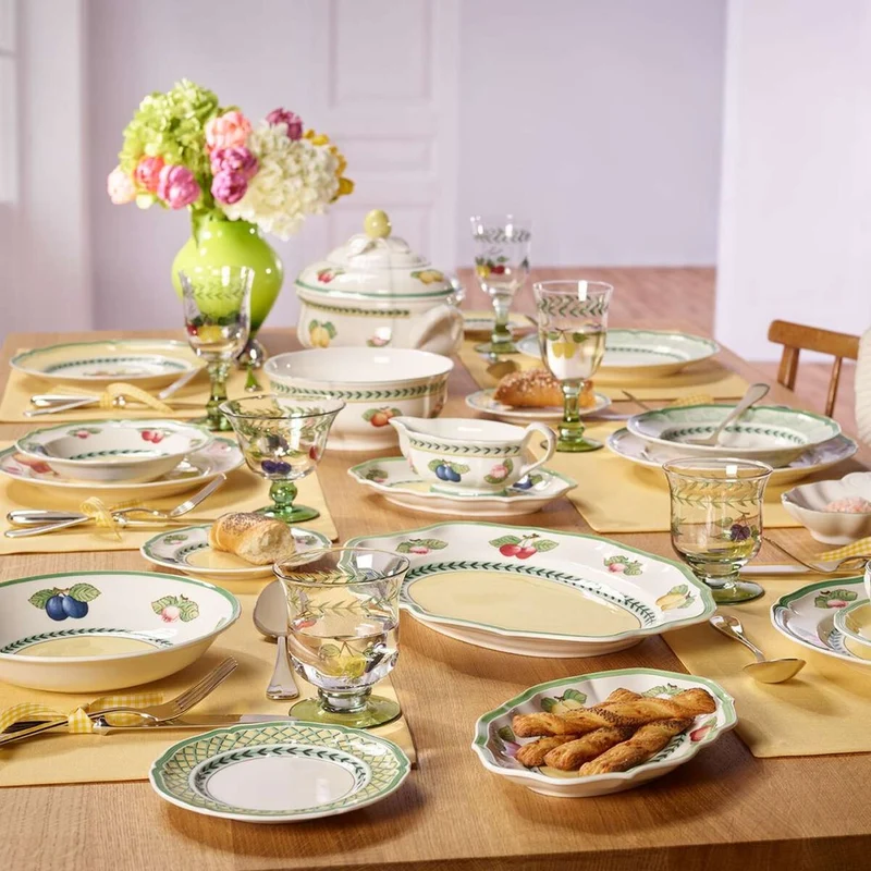 17.4 cm - French Garden Orange Piatto Pane In Porcellana Premium - Set 6 Pz