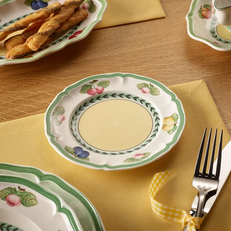 17.4 cm - French Garden Fleurence Piatto Pane In Porcellana Premium - Set 6 Pz
