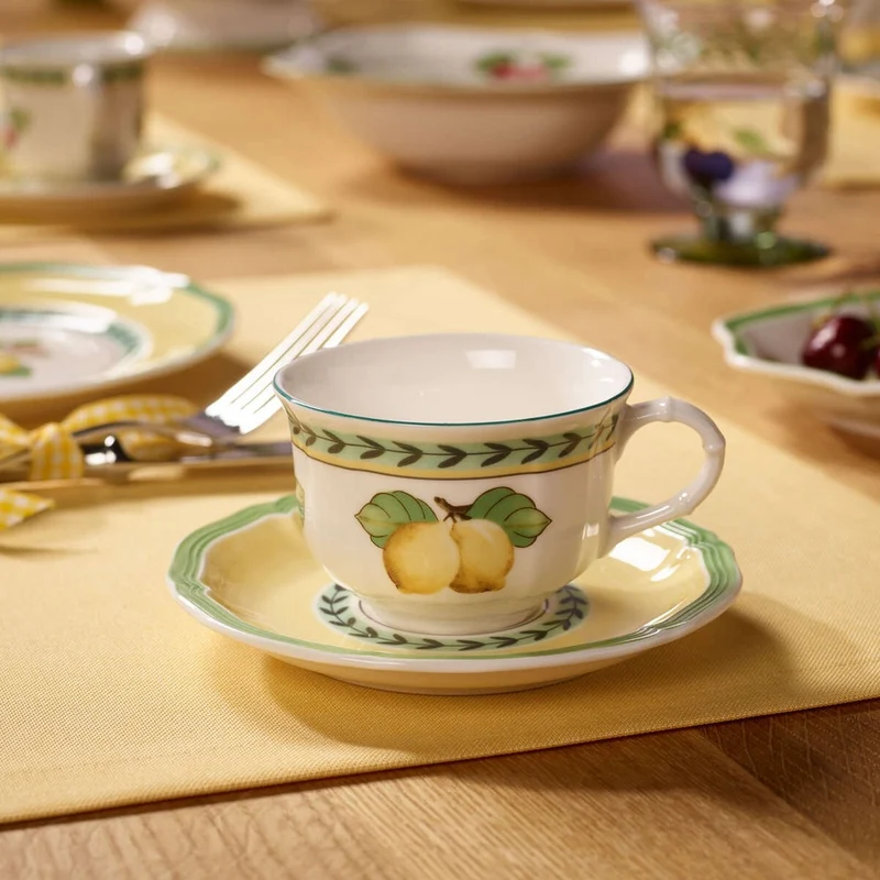 13 cl - French Garden Fleurence Tazza Tè In Porcellana Premium - Set 6 Pz