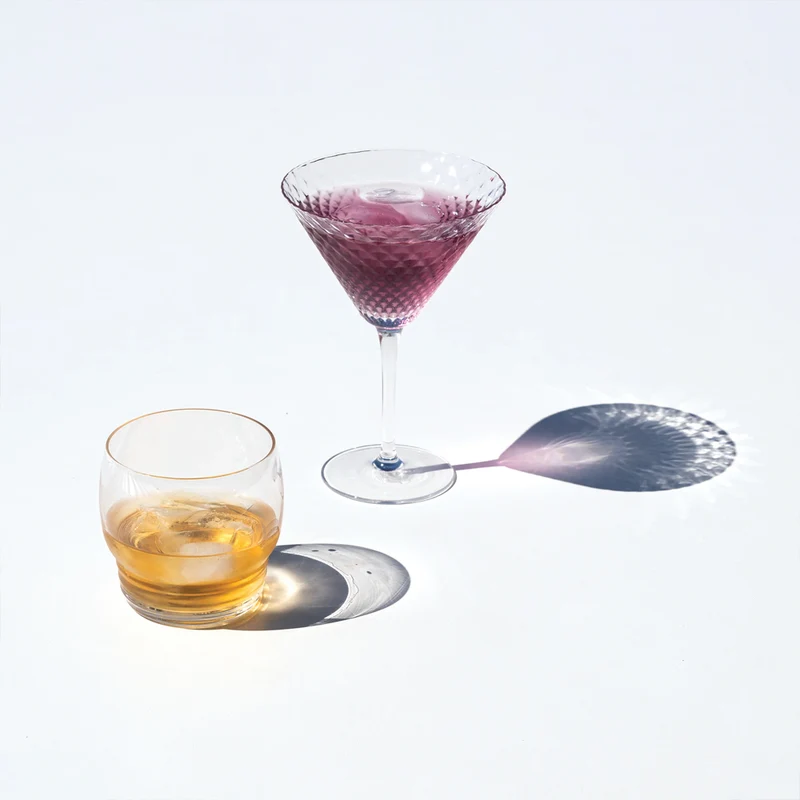 45 cl - Righe Bicchiere Bibita In Vetro - Set 4 Pz