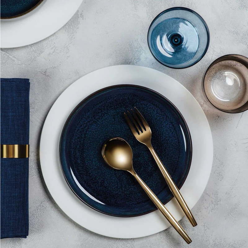 Crafted Denim Servizio Colazione In Porcellana Set 6 Pz