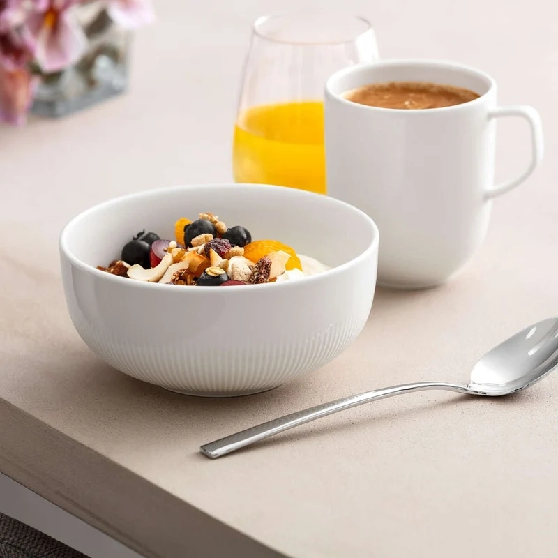 55 cl - Afina Ciotola Cereali In Porcellana - Set 4 Pz