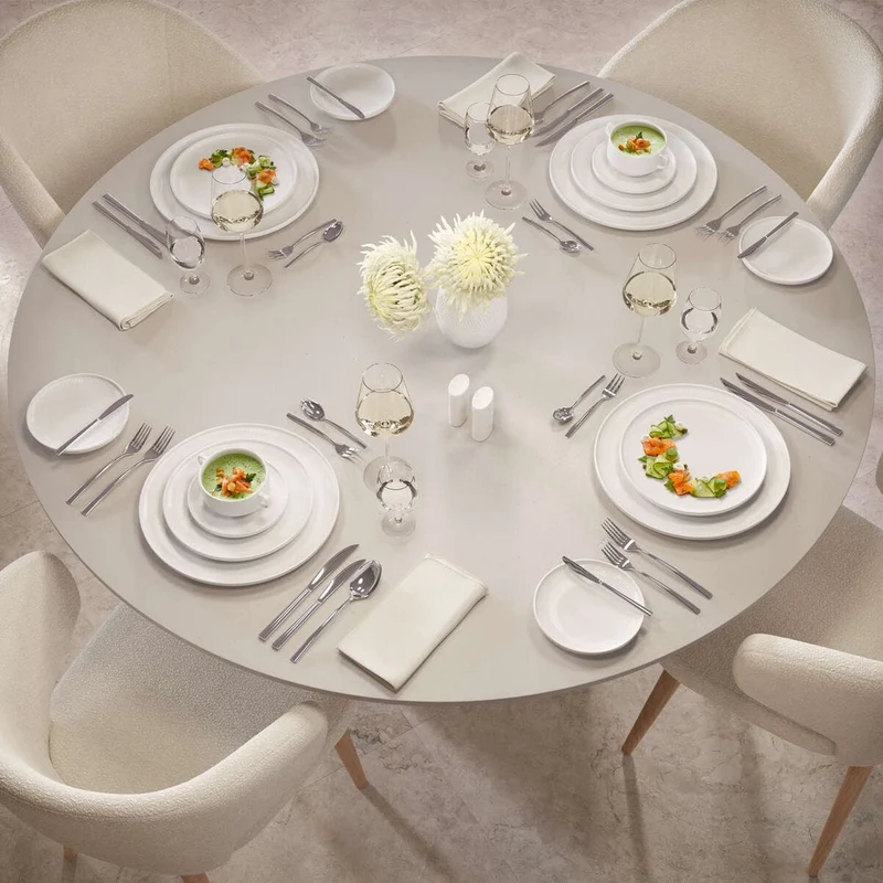 22 cm - Afina Piatto Dessert In Porcellana - Set 6 Pz
