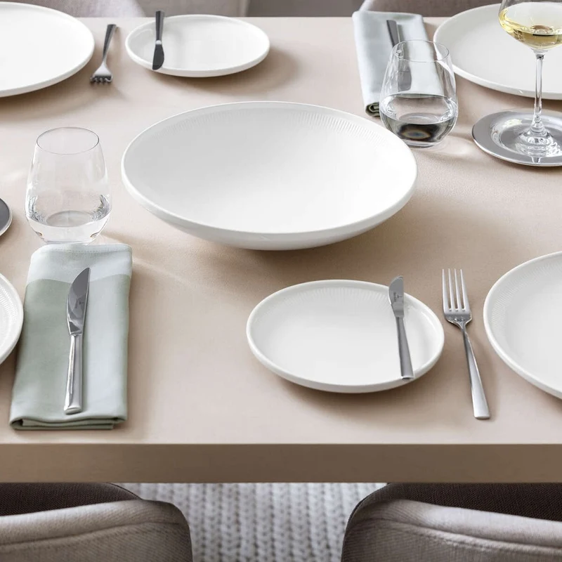 29.1 cm - Afina Piatto Fondo Senza Falda In Porcellana - Set 4 Pz