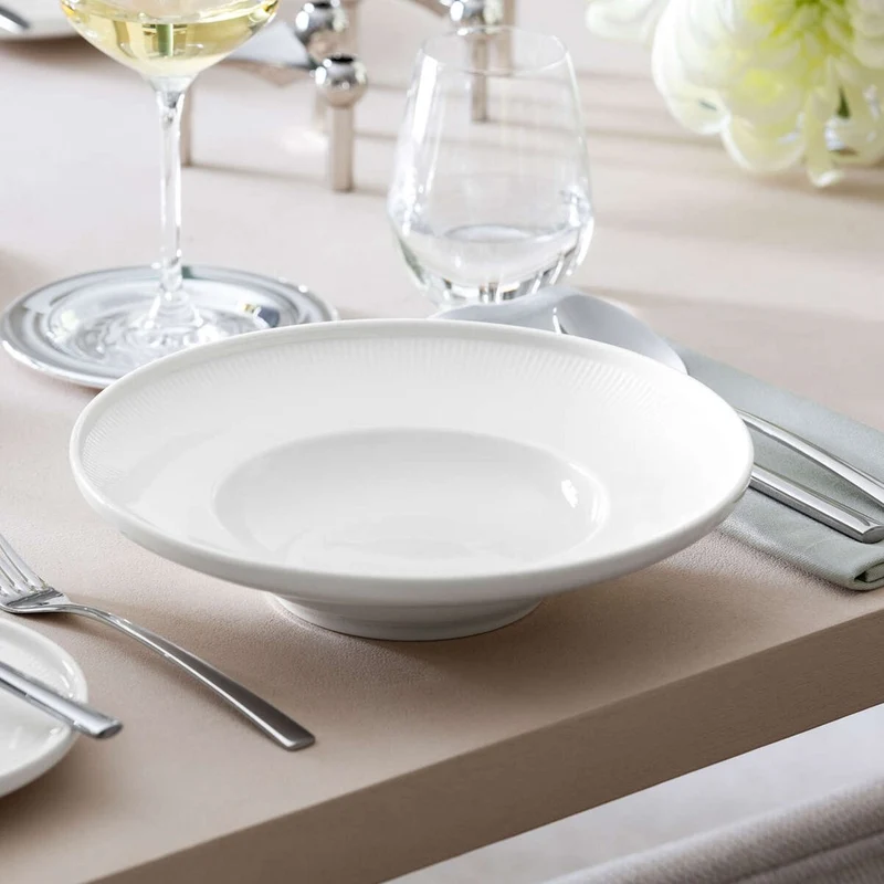 25 cm - Afina Piatto Fondo In Porcellana - Set 6 Pz