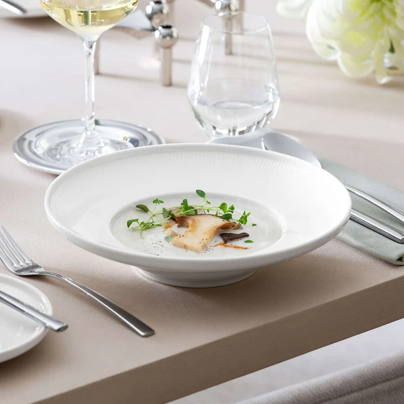 25 cm - Afina Piatto Fondo In Porcellana - Set 6 Pz