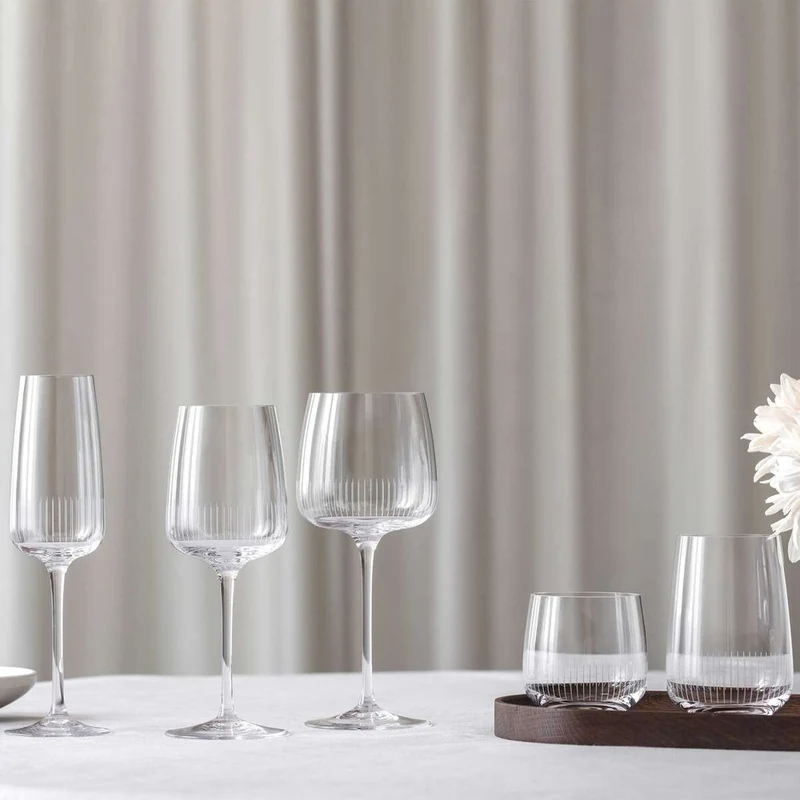 30 cl - Afina Bicchiere Cocktail Long Drink In Vetro Set 4 Pz