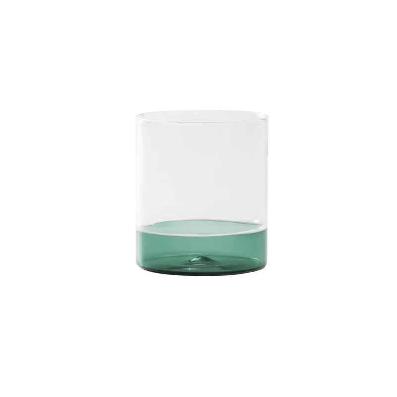 44 cl - Filo Bianco Bicchiere Acqua Tumbler In Vetro Borosilicato Set 4 Pz