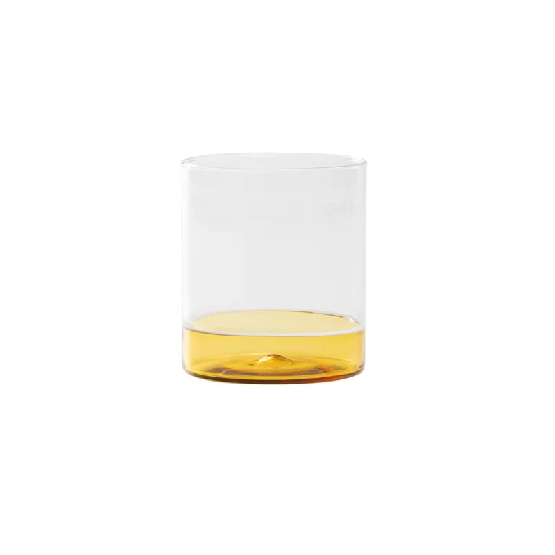 44 cl - Filo Bianco Bicchiere Acqua Tumbler In Vetro Borosilicato Set 4 Pz