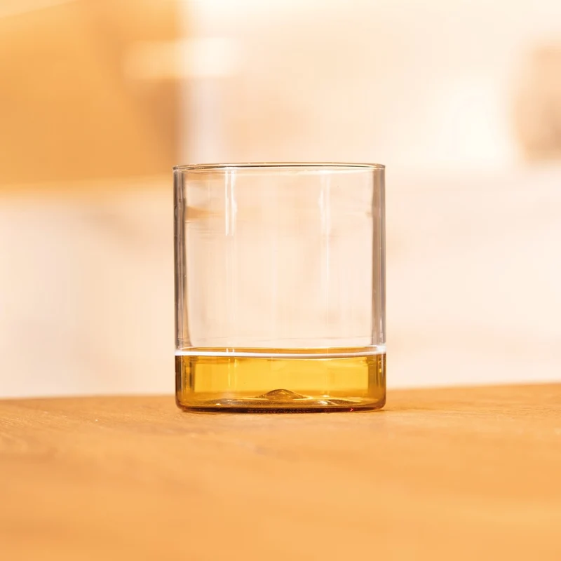 44 cl - Filo Bianco Bicchiere Acqua Tumbler In Vetro Borosilicato Set 4 Pz