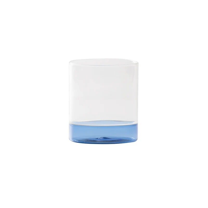 44 cl - Filo Bianco Bicchiere Acqua Tumbler In Vetro Borosilicato Set 4 Pz