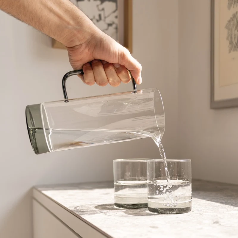 120 cl - Filo Bianco Caraffa In Vetro Borosilicato