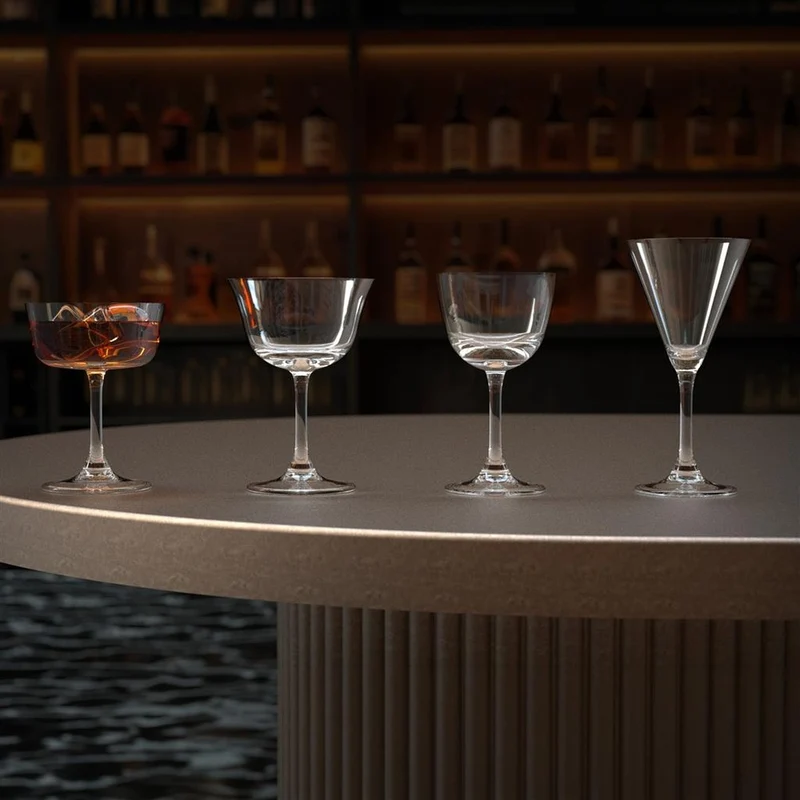 20 cl - Classic Bar Calice Cocktail Coupe In Vetro Set 6 Pz