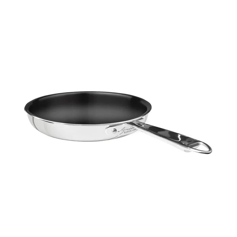 Non-Stick Alu-Inox Padella Bassa Con Antiaderente Sharkskin In Alluminio Con Manico Inox