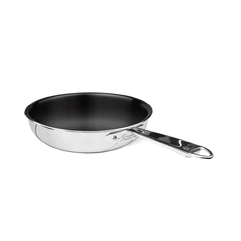 Non-Stick Alu-Inox Padella Alta Svasata Antiaderente In Alluminio Con Manico Inox
