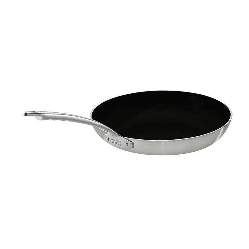 Induction Chef 2-Ply Padella Bassa Svasata Antiaderente SharkSkin In Alluminio Con Manico Inox