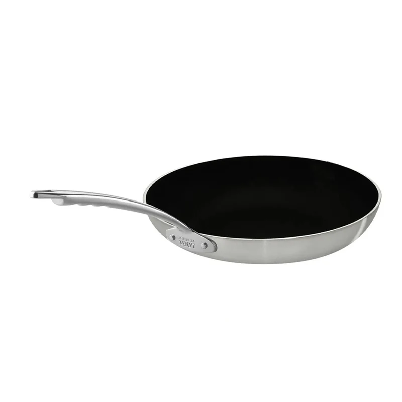 Induction Chef 2-Ply Padella Bassa Svasata Antiaderente SharkSkin In Alluminio Con Manico Inox