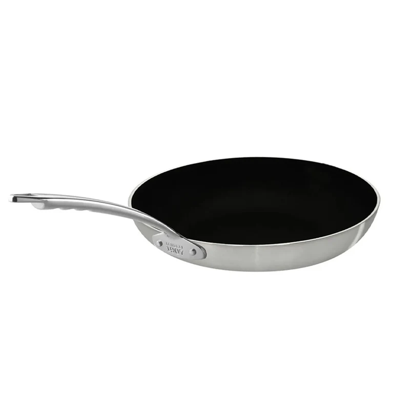 Induction Chef 2-Ply Padella Bassa Svasata Antiaderente SharkSkin In Alluminio Con Manico Inox