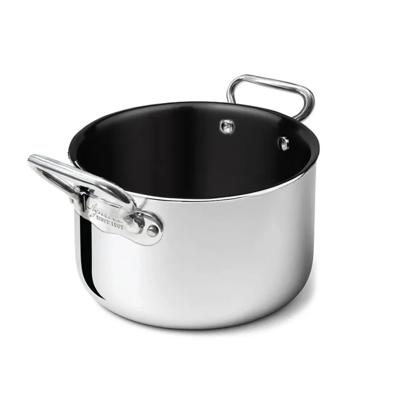 Non-Stick Alu-Inox Casseruola Alta Antiaderente In Alluminio Con Manici Inox