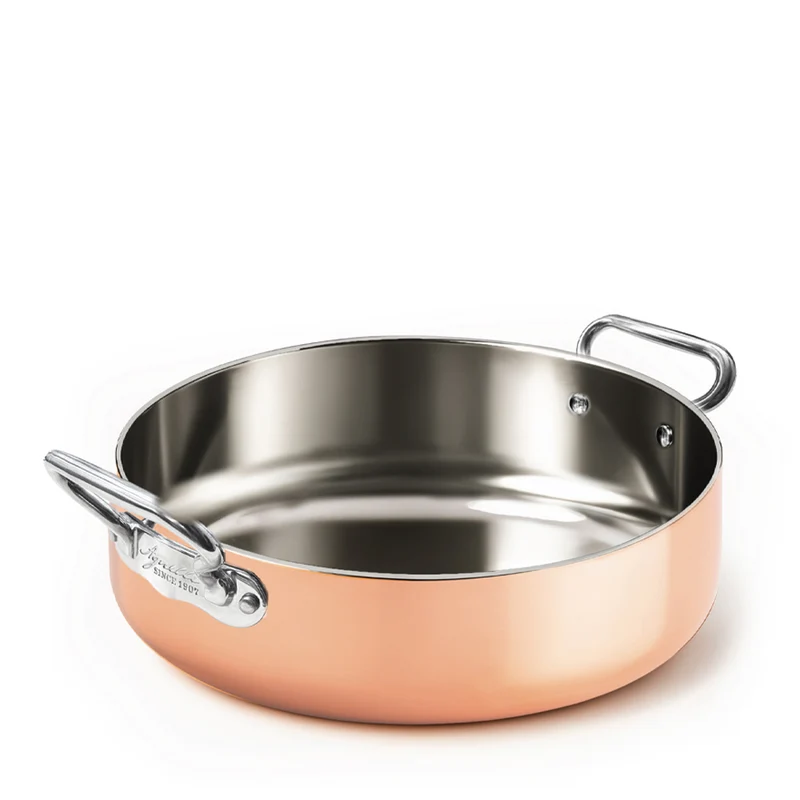 Copper4 Tegame Basso Induzione Con 2 Maniglie