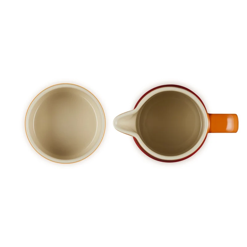 Evolution Set Latte & Zucchero Lattiera 30 cl con Barattolo Zucchero In Gres Vetrificato Set 2 Pz