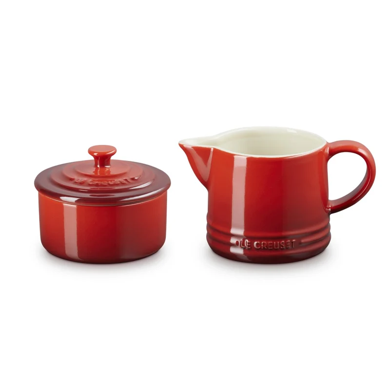Evolution Set Latte & Zucchero Lattiera 30 cl con Barattolo Zucchero In Gres Vetrificato Set 2 Pz