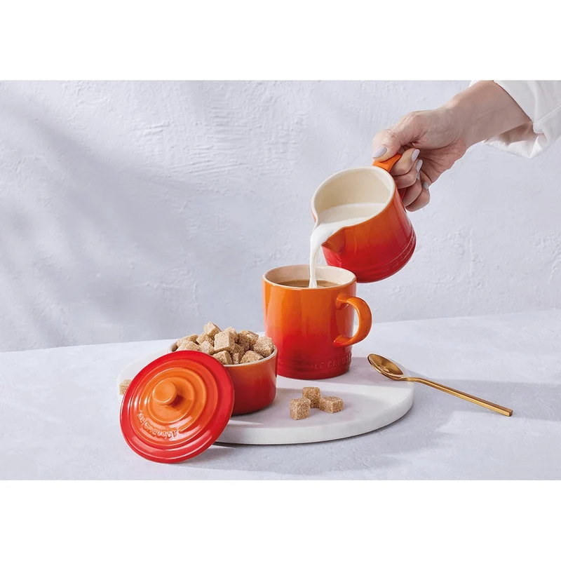Evolution Set Latte & Zucchero Lattiera 30 cl con Barattolo Zucchero In Gres Vetrificato Set 2 Pz