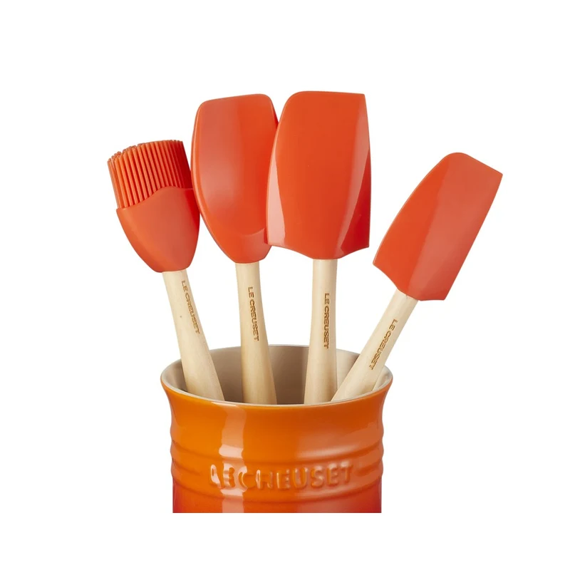 Craft Evolution Set Spatole Cucina In Silicone Con Contenitore In Gres Vetrificato Set 5 Pz