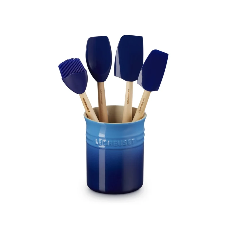 Craft Evolution Set Spatole Cucina In Silicone Con Contenitore In Gres Vetrificato Set 5 Pz