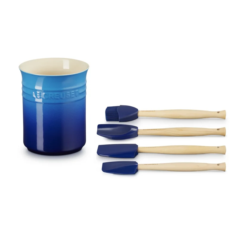 Craft Evolution Set Spatole Cucina In Silicone Con Contenitore In Gres Vetrificato Set 5 Pz