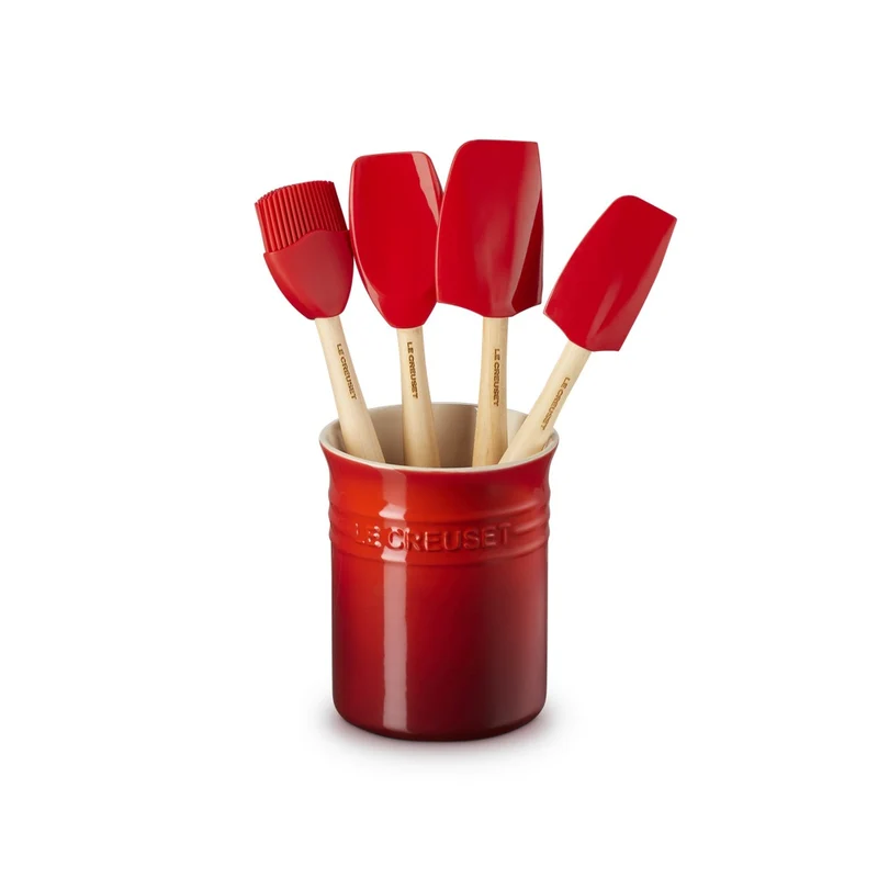 Craft Evolution Set Spatole Cucina In Silicone Con Contenitore In Gres Vetrificato Set 5 Pz