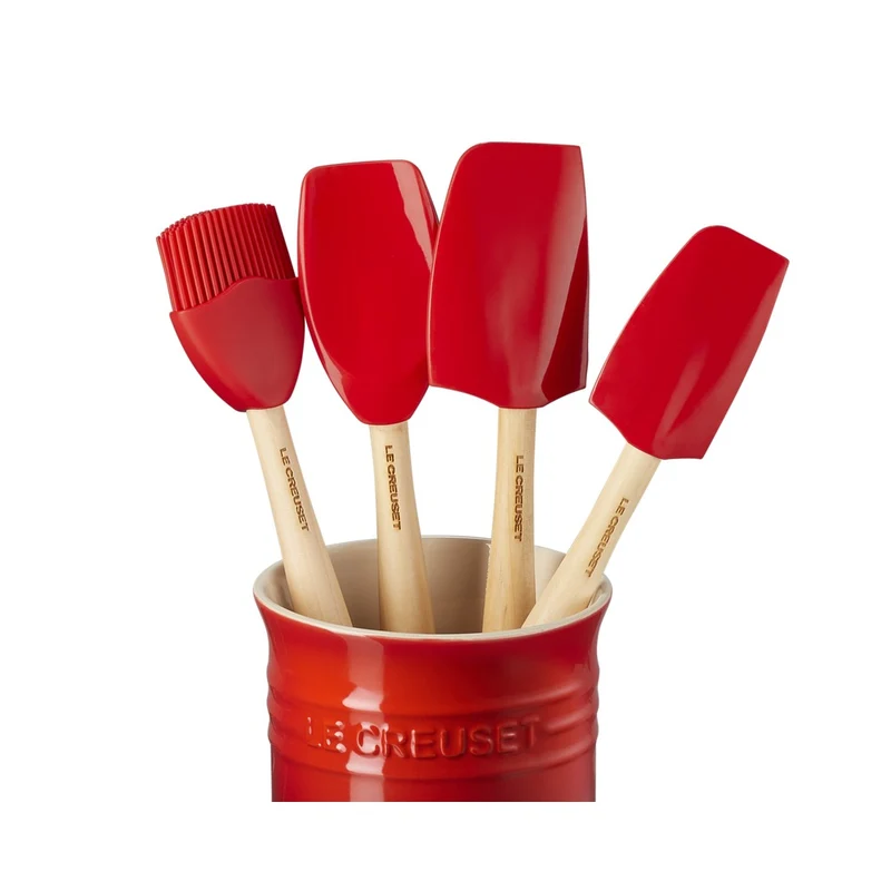 Craft Evolution Set Spatole Cucina In Silicone Con Contenitore In Gres Vetrificato Set 5 Pz
