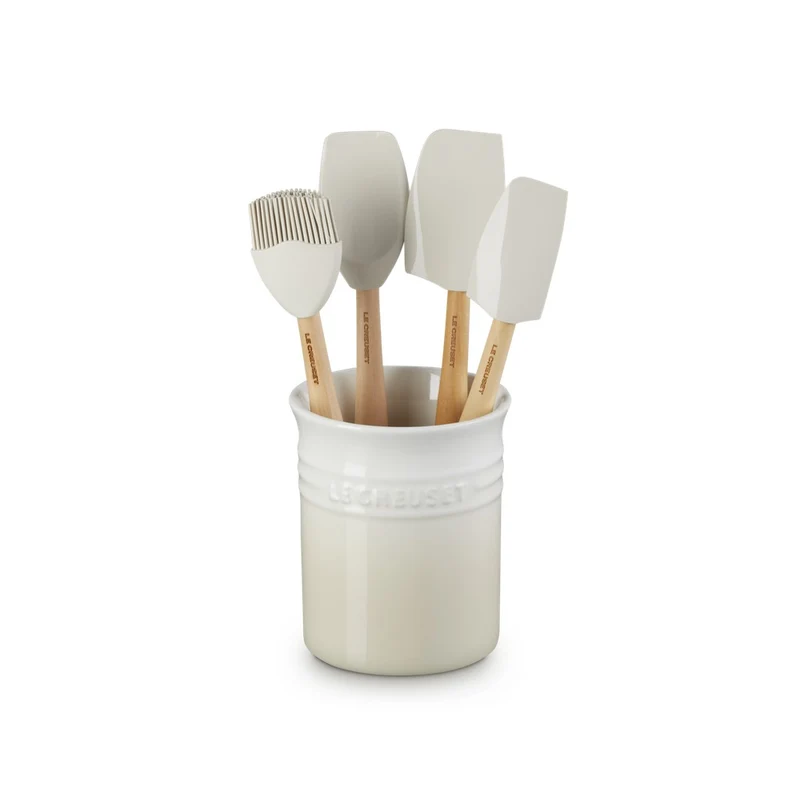 Craft Evolution Set Spatole Cucina In Silicone Con Contenitore In Gres Vetrificato Set 5 Pz