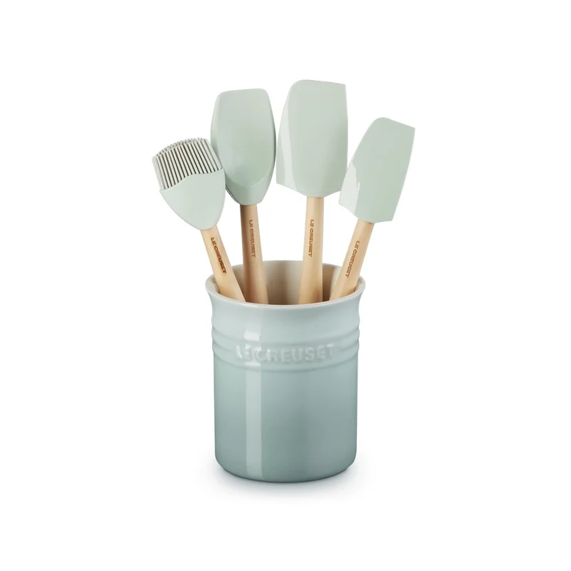 Craft Evolution Set Spatole Cucina In Silicone Con Contenitore In Gres Vetrificato Set 5 Pz