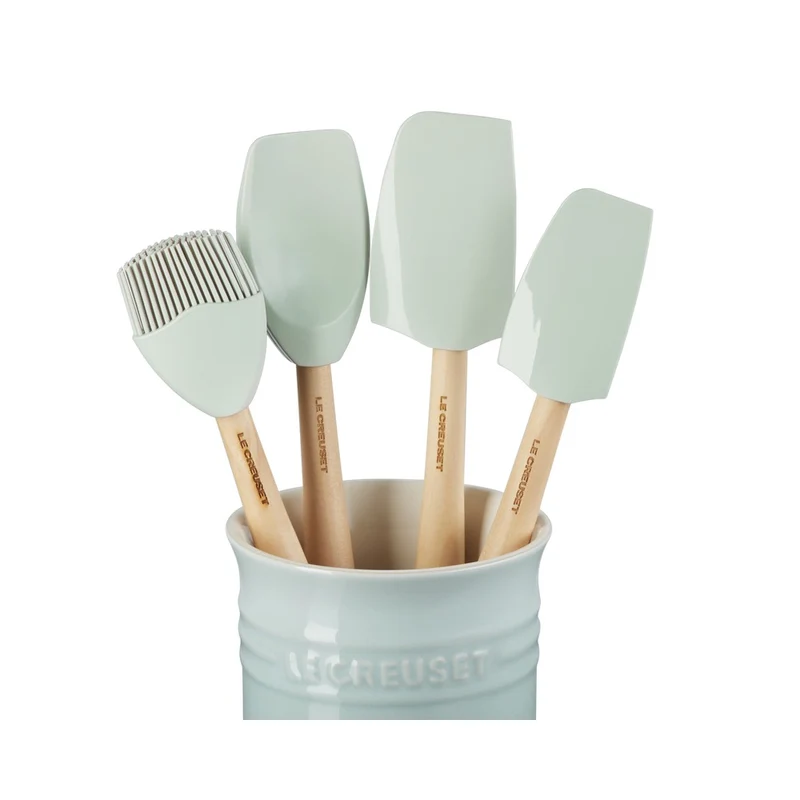 Craft Evolution Set Spatole Cucina In Silicone Con Contenitore In Gres Vetrificato Set 5 Pz