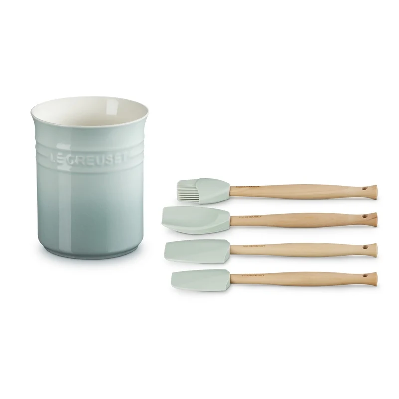 Craft Evolution Set Spatole Cucina In Silicone Con Contenitore In Gres Vetrificato Set 5 Pz