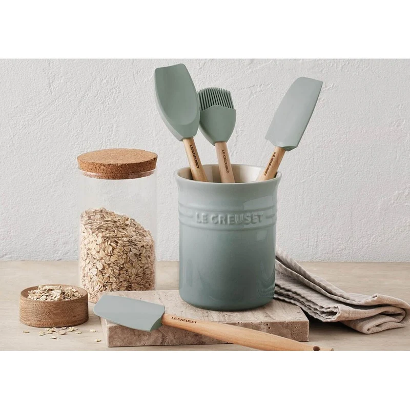 Craft Evolution Set Spatole Cucina In Silicone Con Contenitore In Gres Vetrificato Set 5 Pz