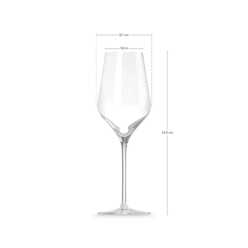 40 cl - Calice Vino Bianco In Vetro Set 4 Pz