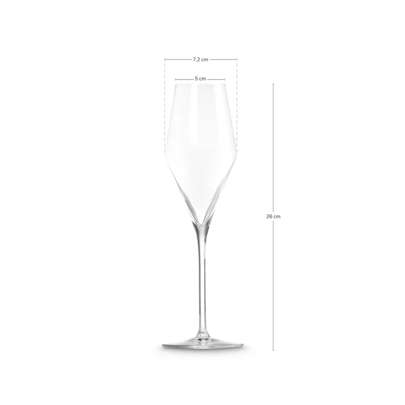 29 cl - Calice Flute In Vetro Set 4 Pz