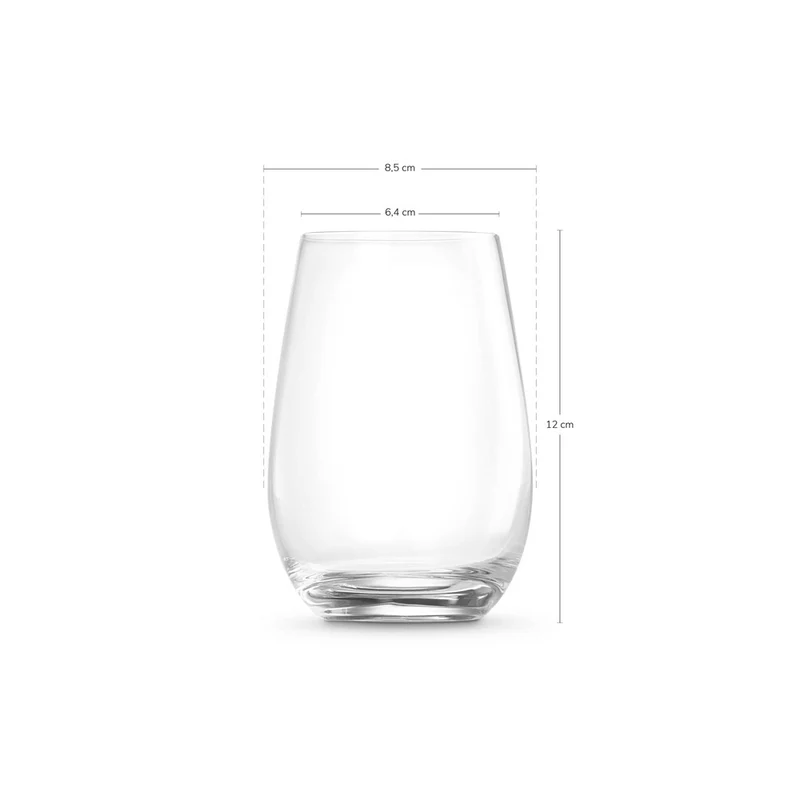 46 cl - Bicchiere Acqua In Vetro Set 4 Pz