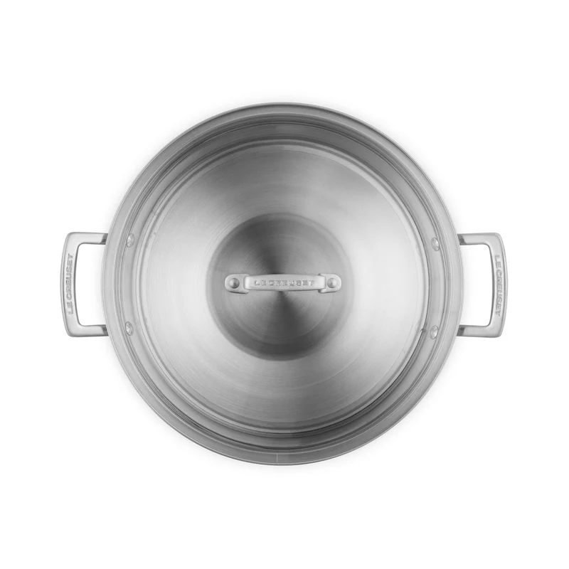 Acciaio Inox Wok In Acciaio Inox Con Coperchio In Vetro