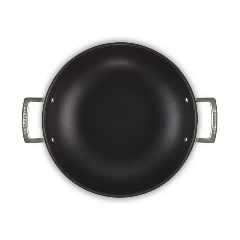 Acciaio Inox Wok Antiaderente In Acciaio Inox Con Coperchio In Vetro