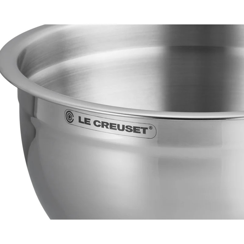 Acciaio Inox Ciotola per Impasto In Acciaio Inox Con Coperchio in Vetro e Bordo In Silicone