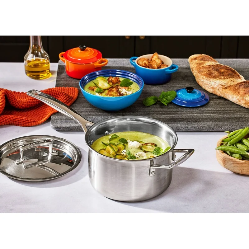 Acciaio Inox Casseruola Con Manico Lungo e Maniglia In Acciaio Inox