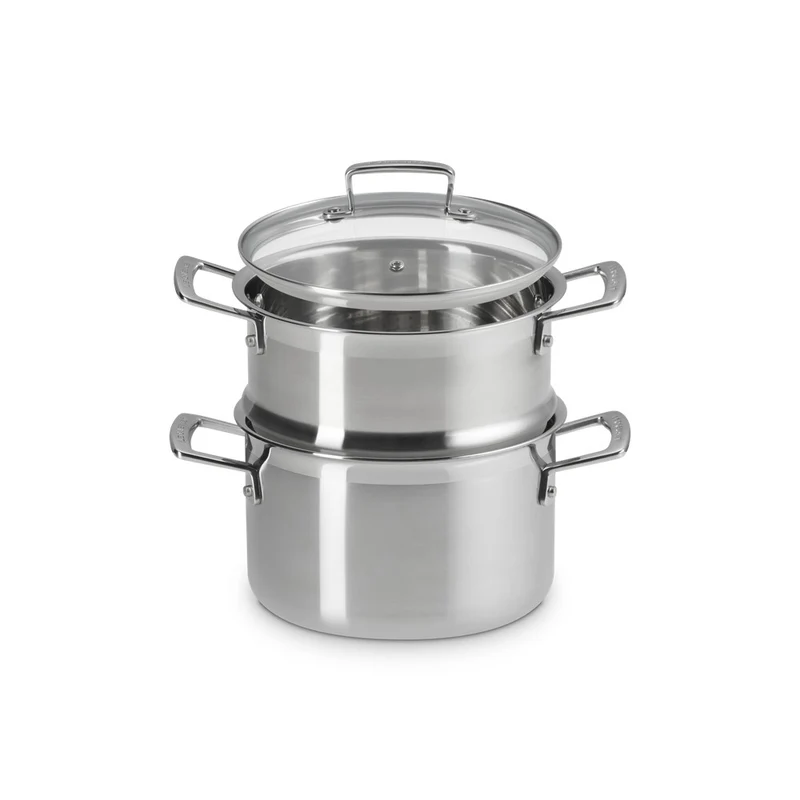 Acciaio Inox Casseruola Alta Con Vaporiera In Acciaio Inox
