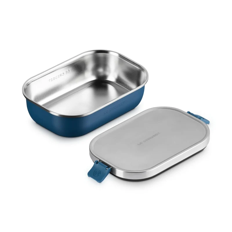 90 cl - On The Go Lunch Box Contenitore Per Alimenti Rettangolare In Acciaio Inox